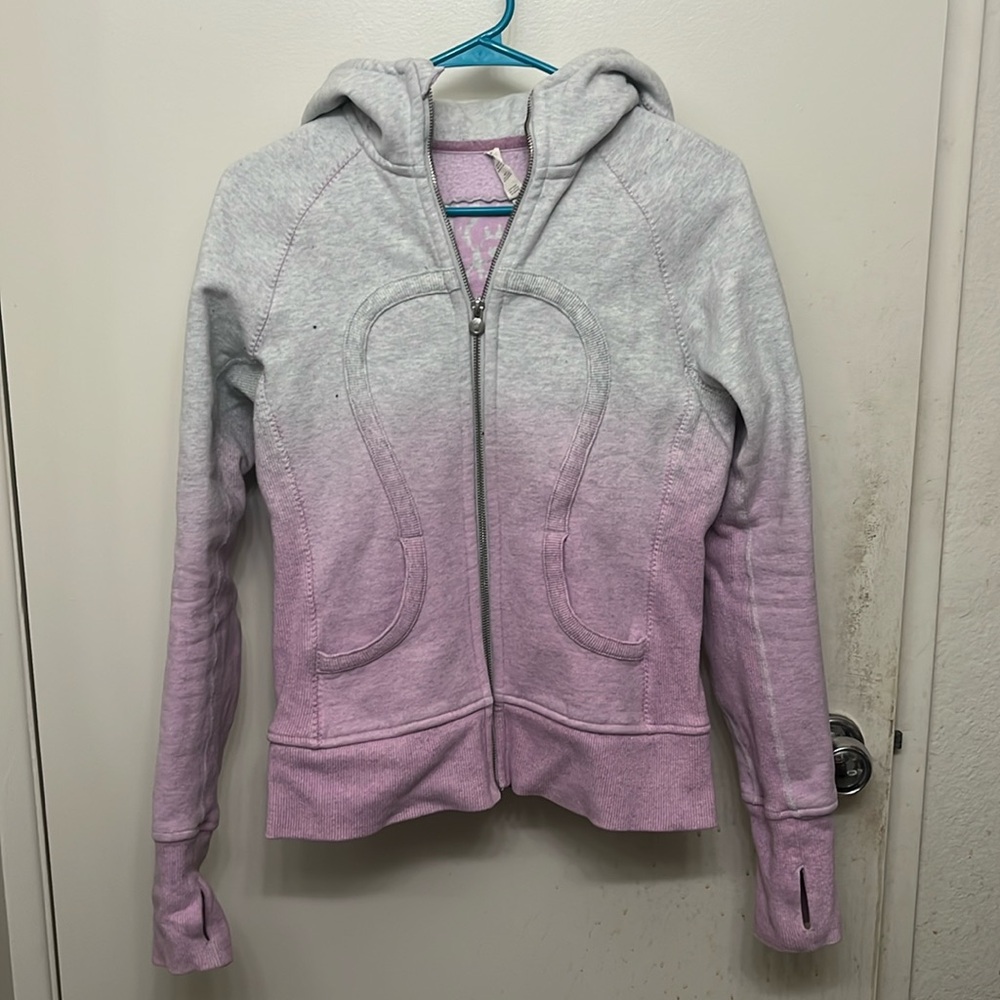 Lululemon Special Edition Scuba Hoodie Logo Jacket Full Zip Dip Dye Ombre Women